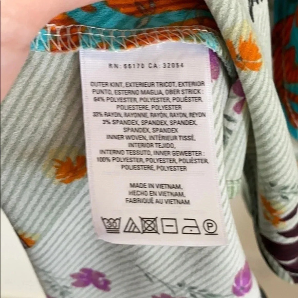 Anthro Little Yellow Button Teal Layered Swing Top - Picture 8 of 9